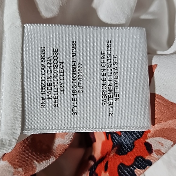 Joie Floral Bohemian Mandarin Collar Wide Wrist Button Down Blouse 100% Viscose - Picture 8 of 9